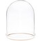 Plymor 4.5" x 6" Glass Display Dome Cloche with Gold Rim (Clear Glass Tray Base)